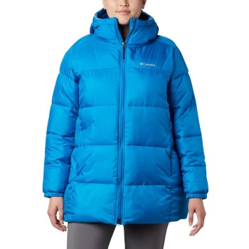 Columbia Puffect Mid Hooded, Chamarras Azules Para Mujer | 514960-BND